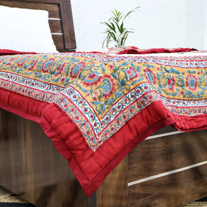 Indian Hand Block Printed Stylish Reversible Cotton Quilts - My Store