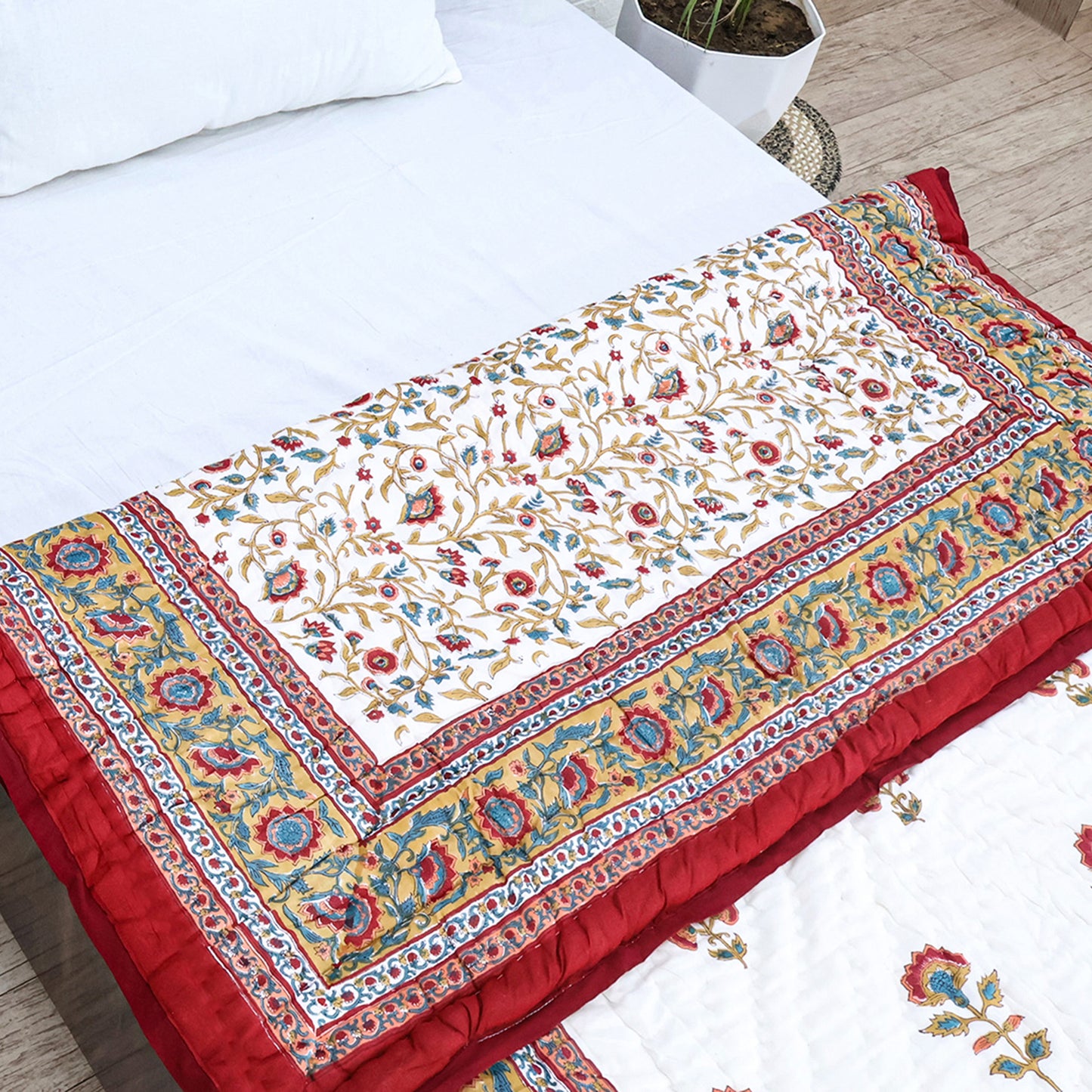 Indian Hand Block Printed Stylish Reversible Cotton Quilts - My Store