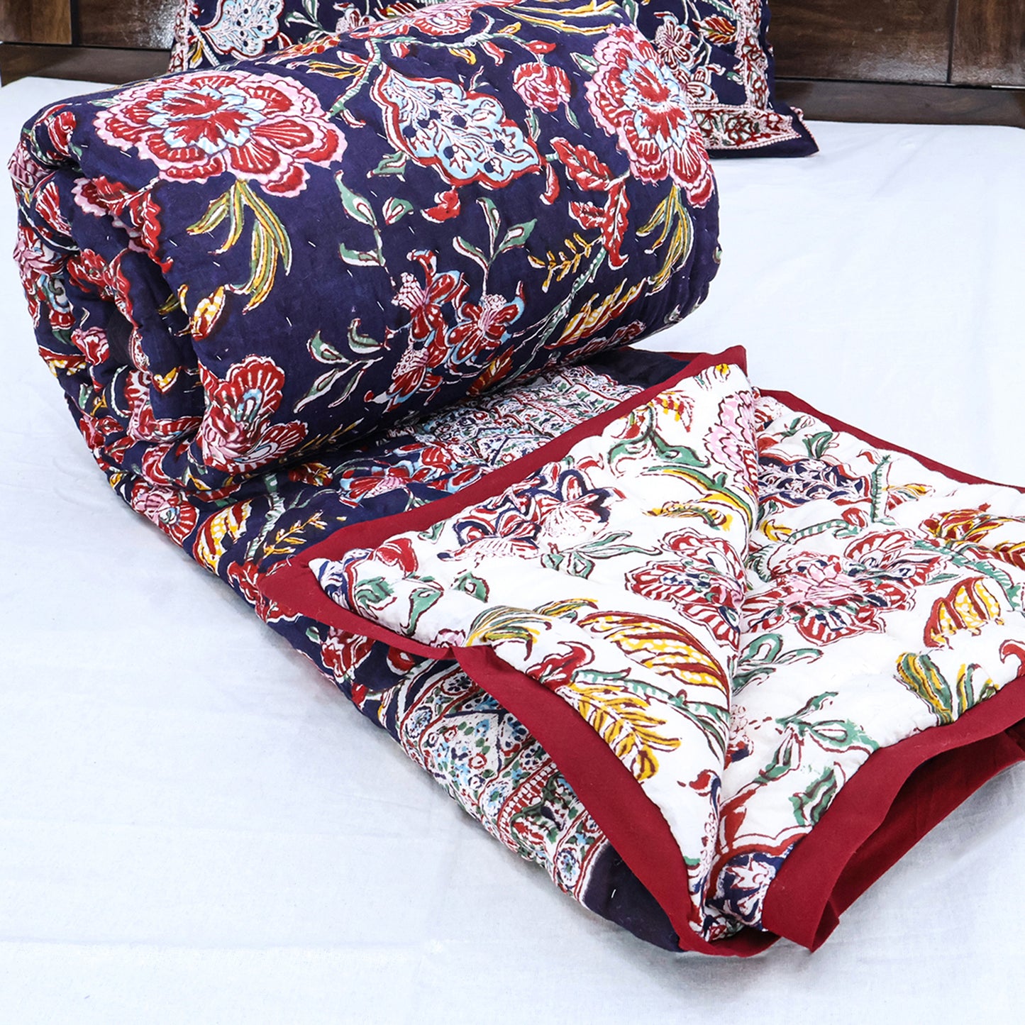 Indian Handmade Cotton Block Print Quilts - My Store