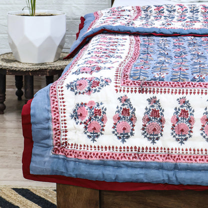 Indian Hand Block Print Reversible Cotton Quilts - My Store