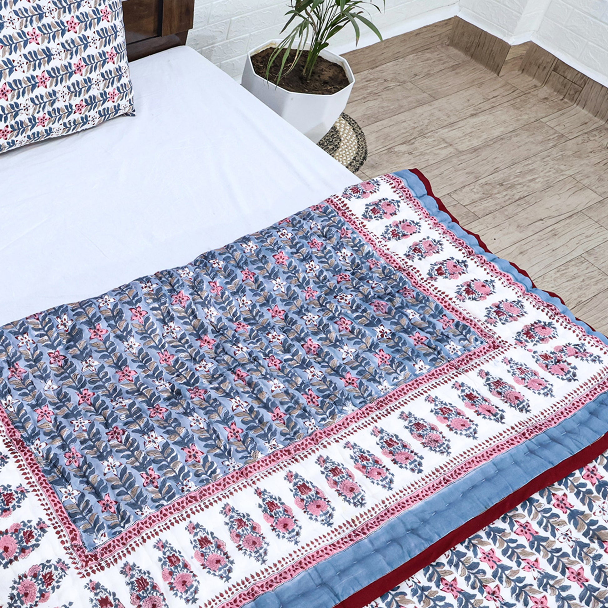 Indian Hand Block Print Reversible Cotton Quilts - My Store