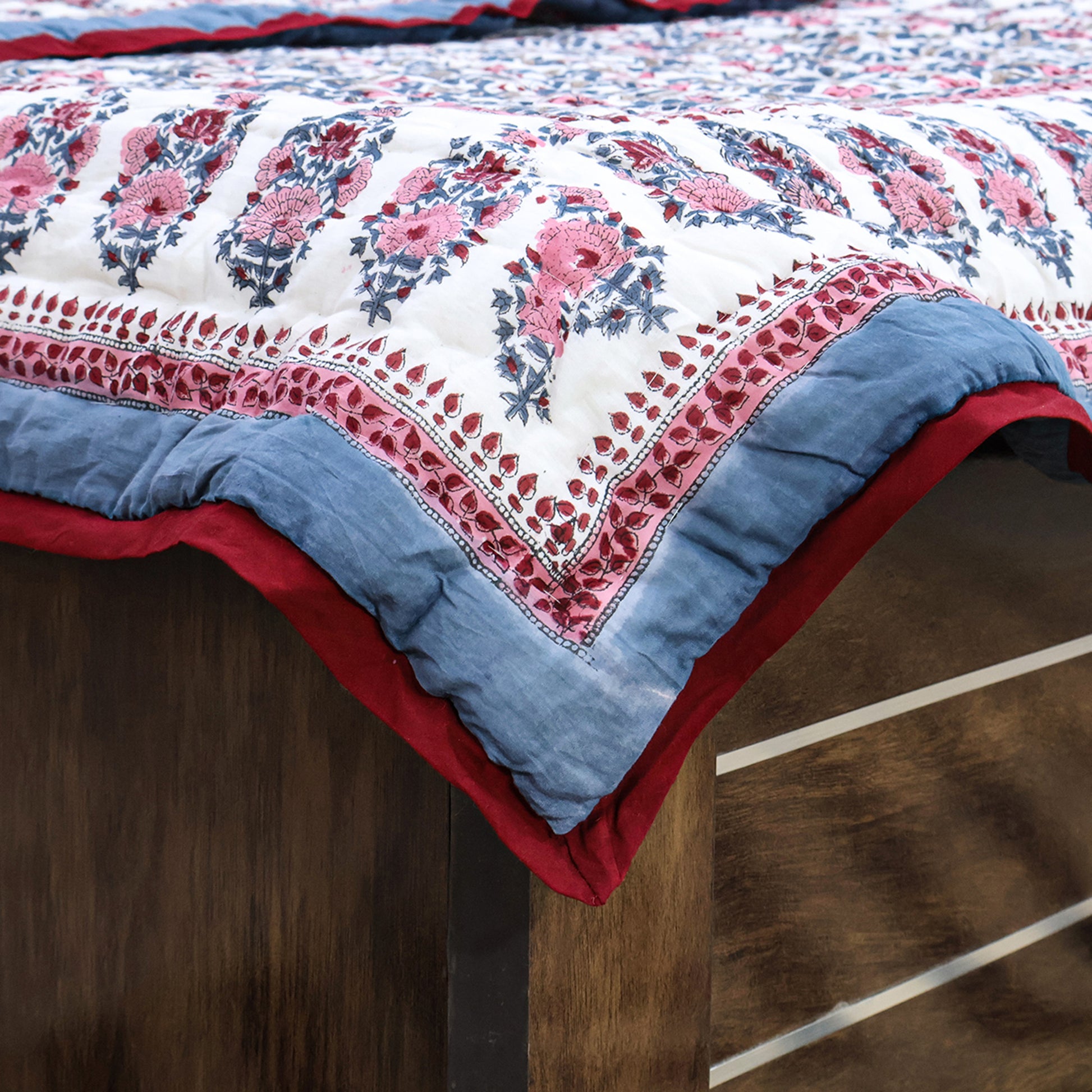 Indian Hand Block Print Reversible Cotton Quilts - My Store