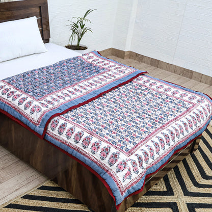Indian Hand Block Print Reversible Cotton Quilts - My Store