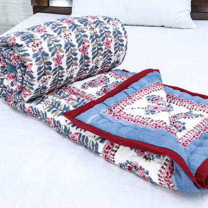 Indian Hand Block Print Reversible Cotton Quilts - My Store