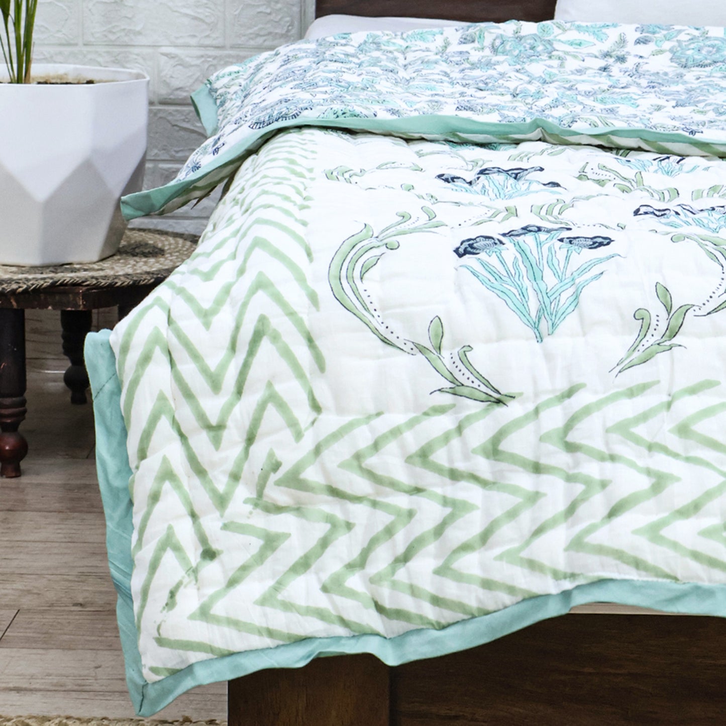 Indian Handmade Block Printed Cotton Quilts - My Store