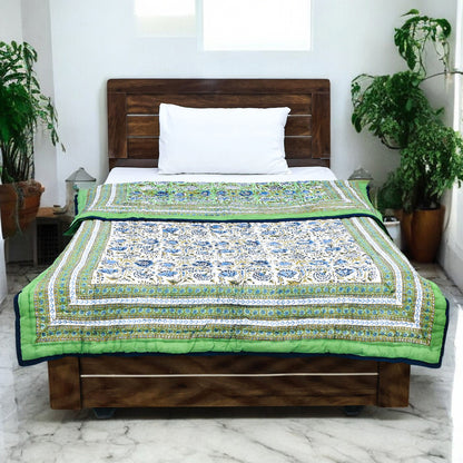 Indian Hand Block Printed Cotton Quilts - My Store