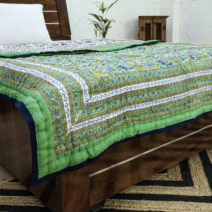 Indian Hand Block Printed Cotton Quilts - My Store