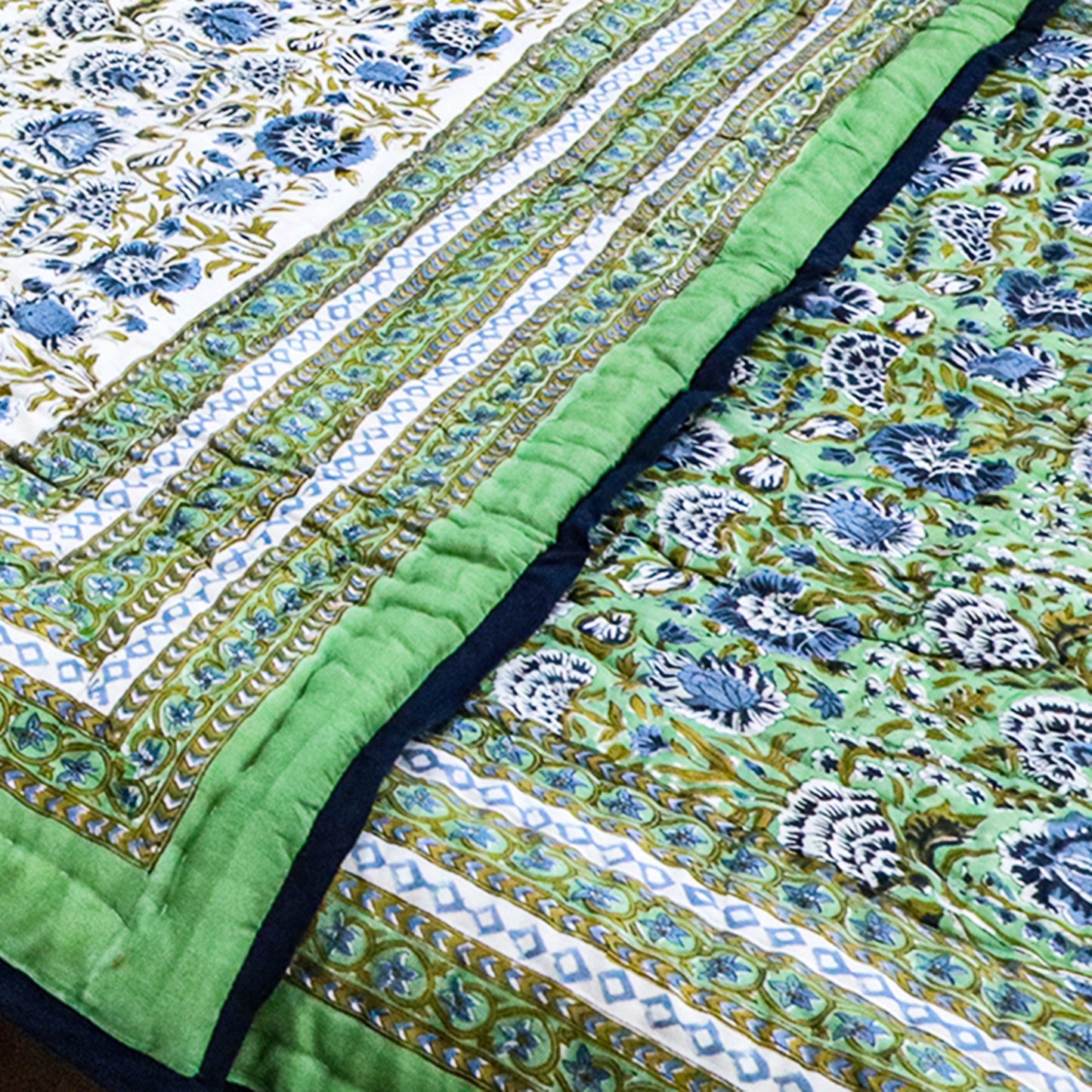 Indian Hand Block Printed Cotton Quilts - My Store