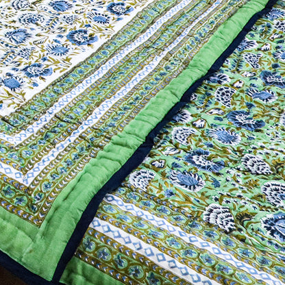 Indian Hand Block Printed Cotton Quilts - My Store