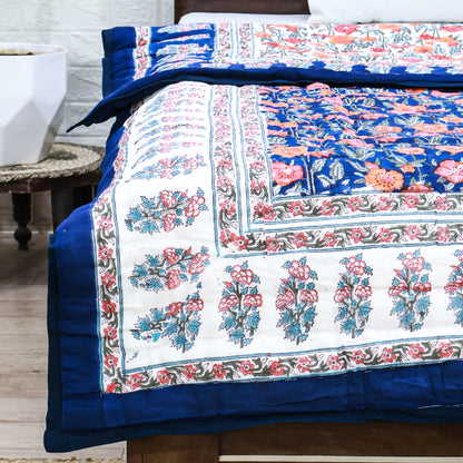 Hand Block Print Cotton Reversible Quilts - My Store