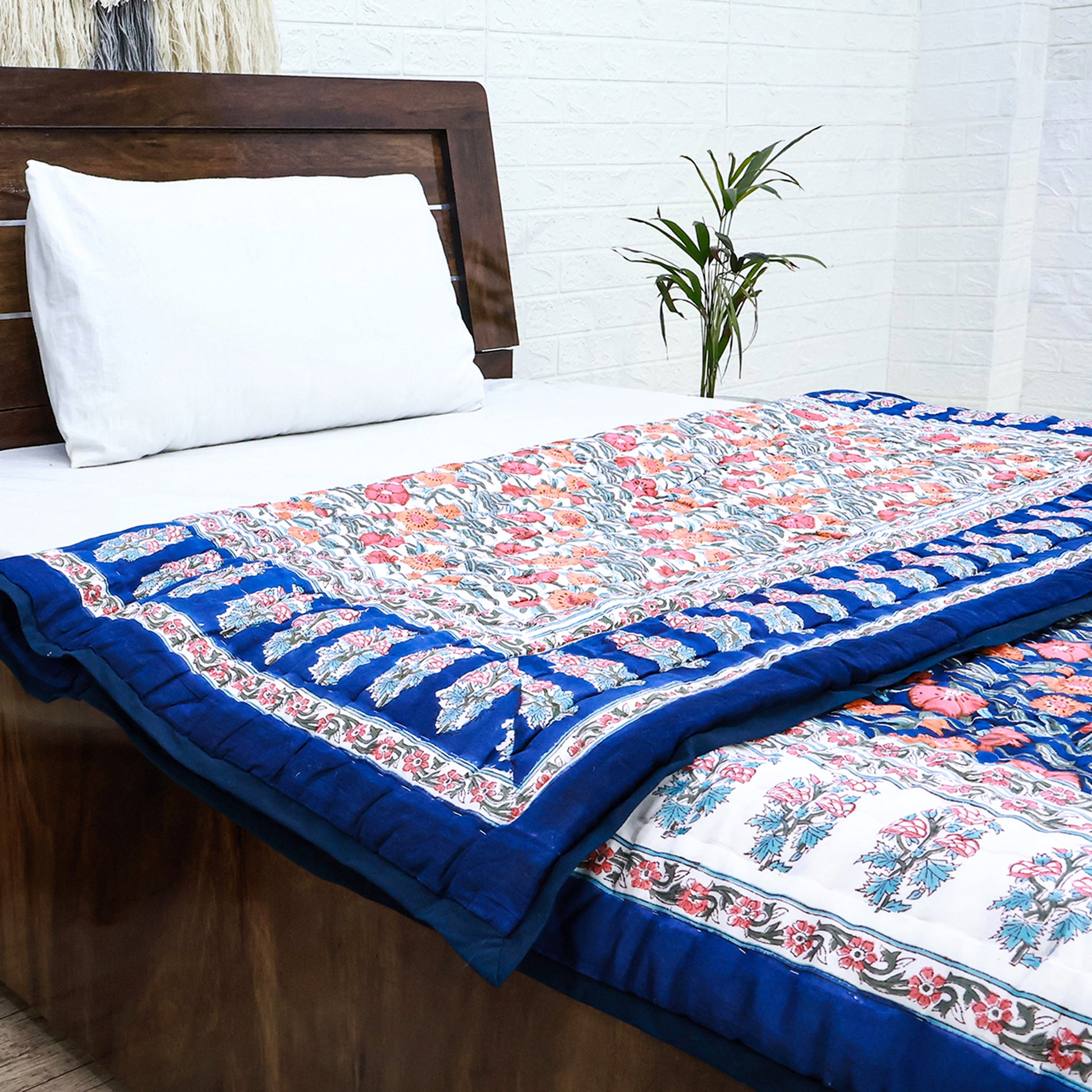 Hand Block Print Cotton Reversible Quilts - My Store