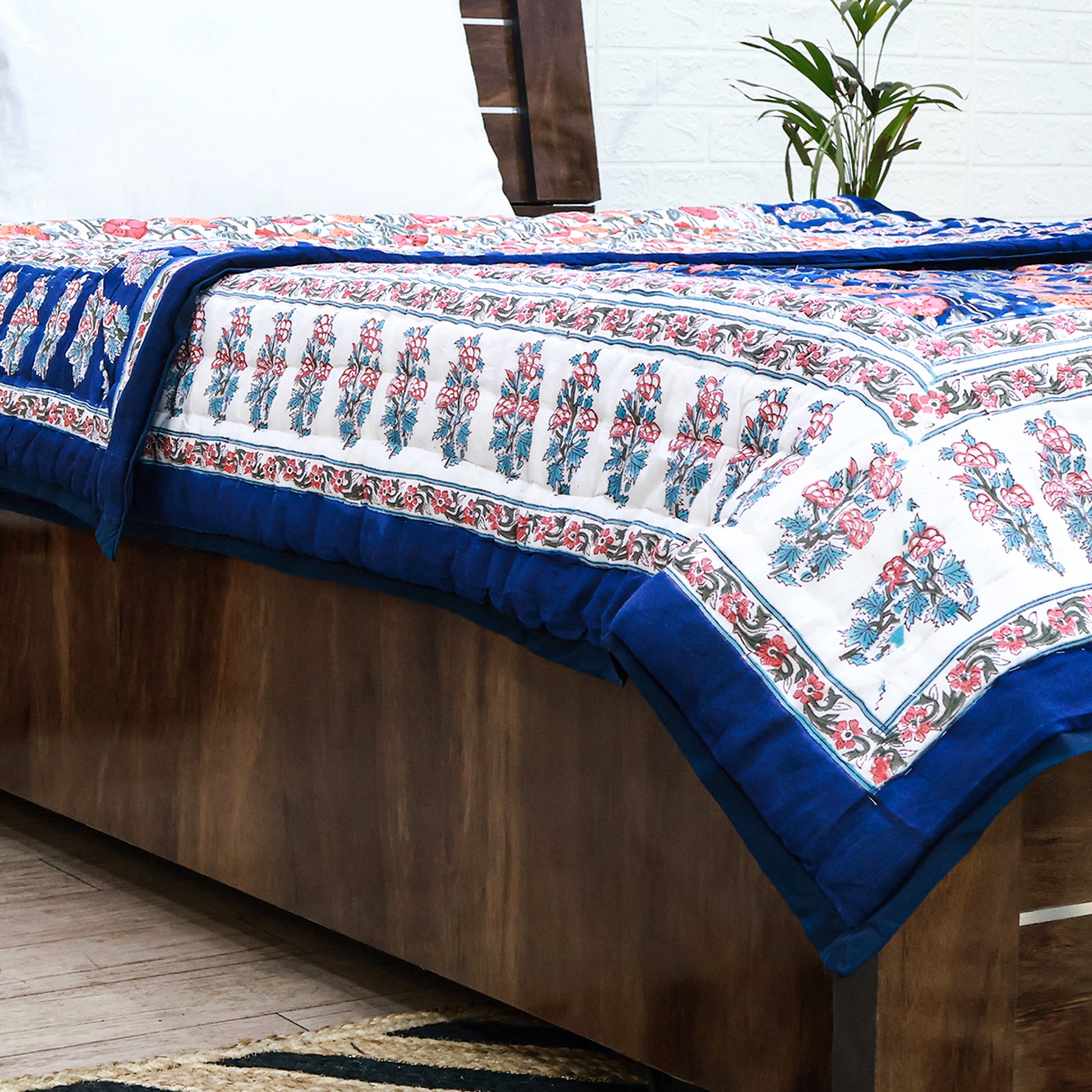 Hand Block Print Cotton Reversible Quilts - My Store