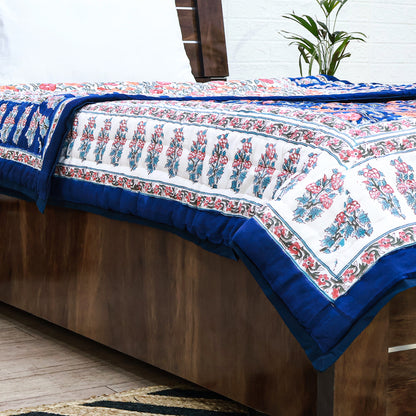 Hand Block Print Cotton Reversible Quilts - My Store