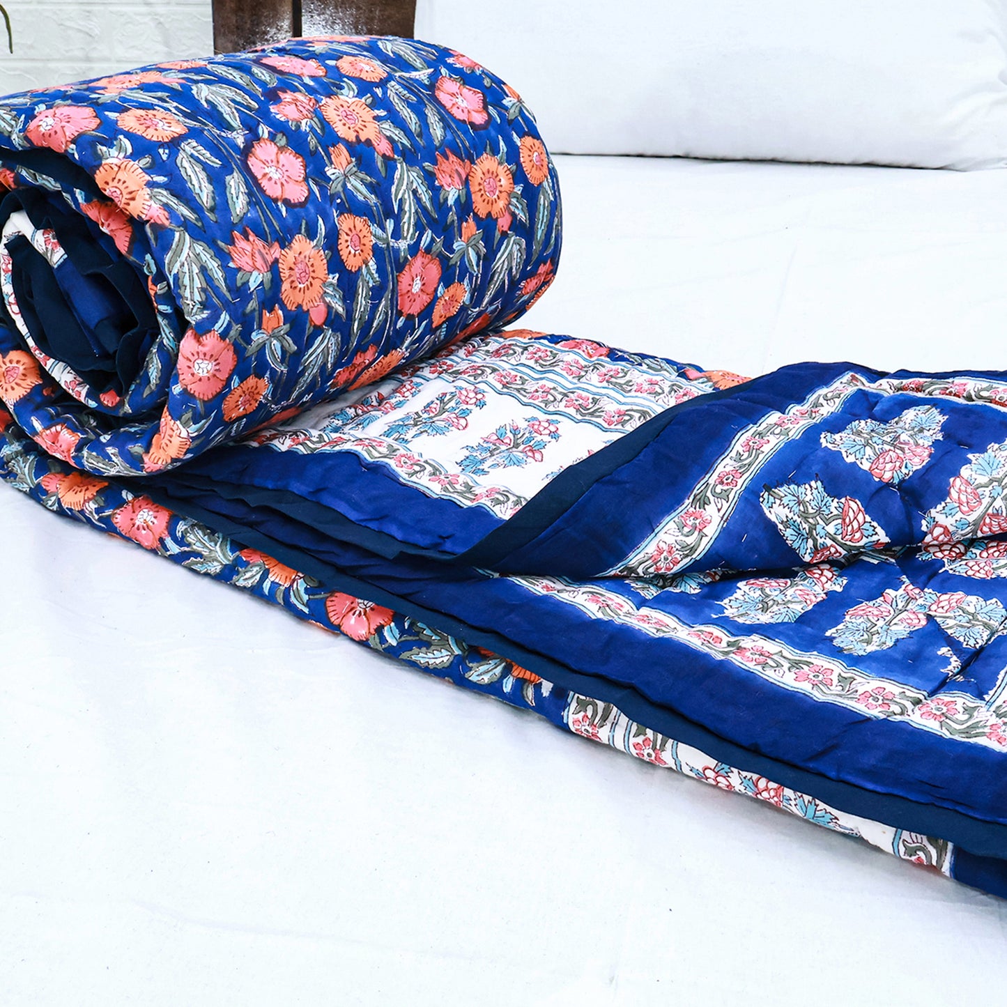 Hand Block Print Cotton Reversible Quilts - My Store