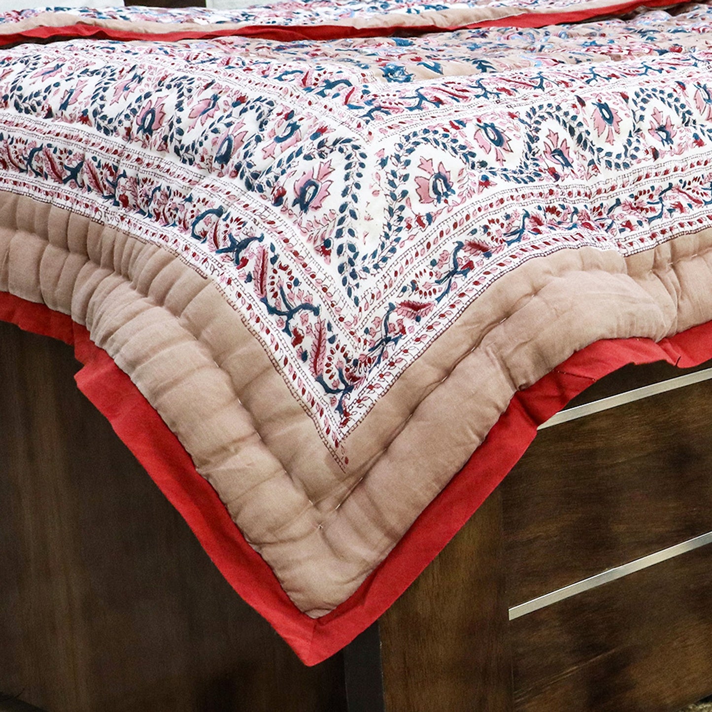 Hand Block Print Cotton Reversible Quilts - My Store