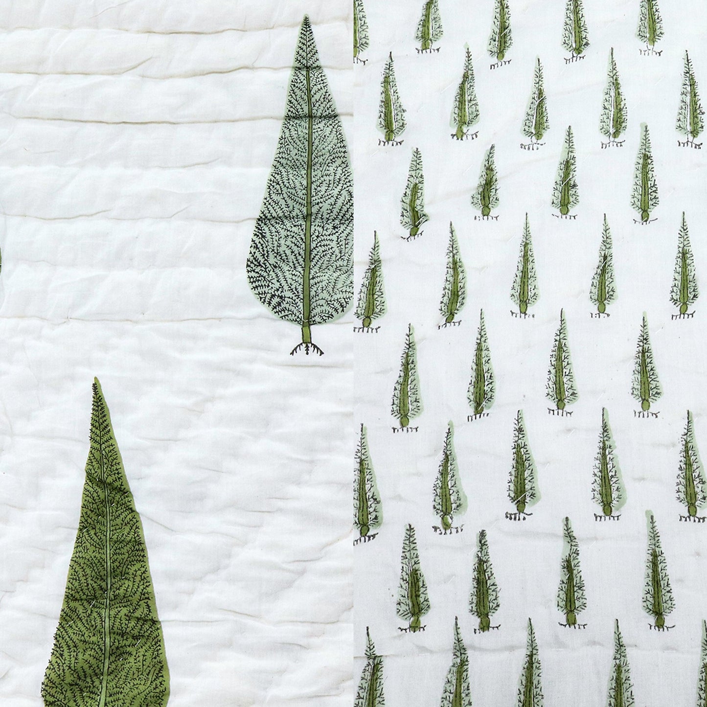 White And Red Hand Block Printed Cotton Quilts-36 - My Store