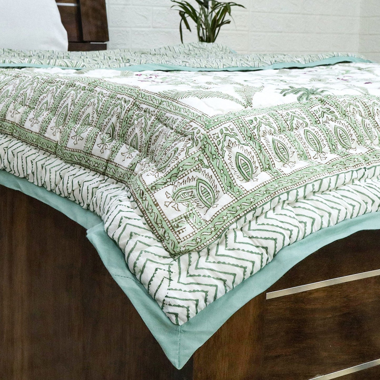 Handmade Block Printed Cotton Quilts-37 - My Store