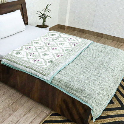 Handmade Block Printed Cotton Quilts-37 - My Store