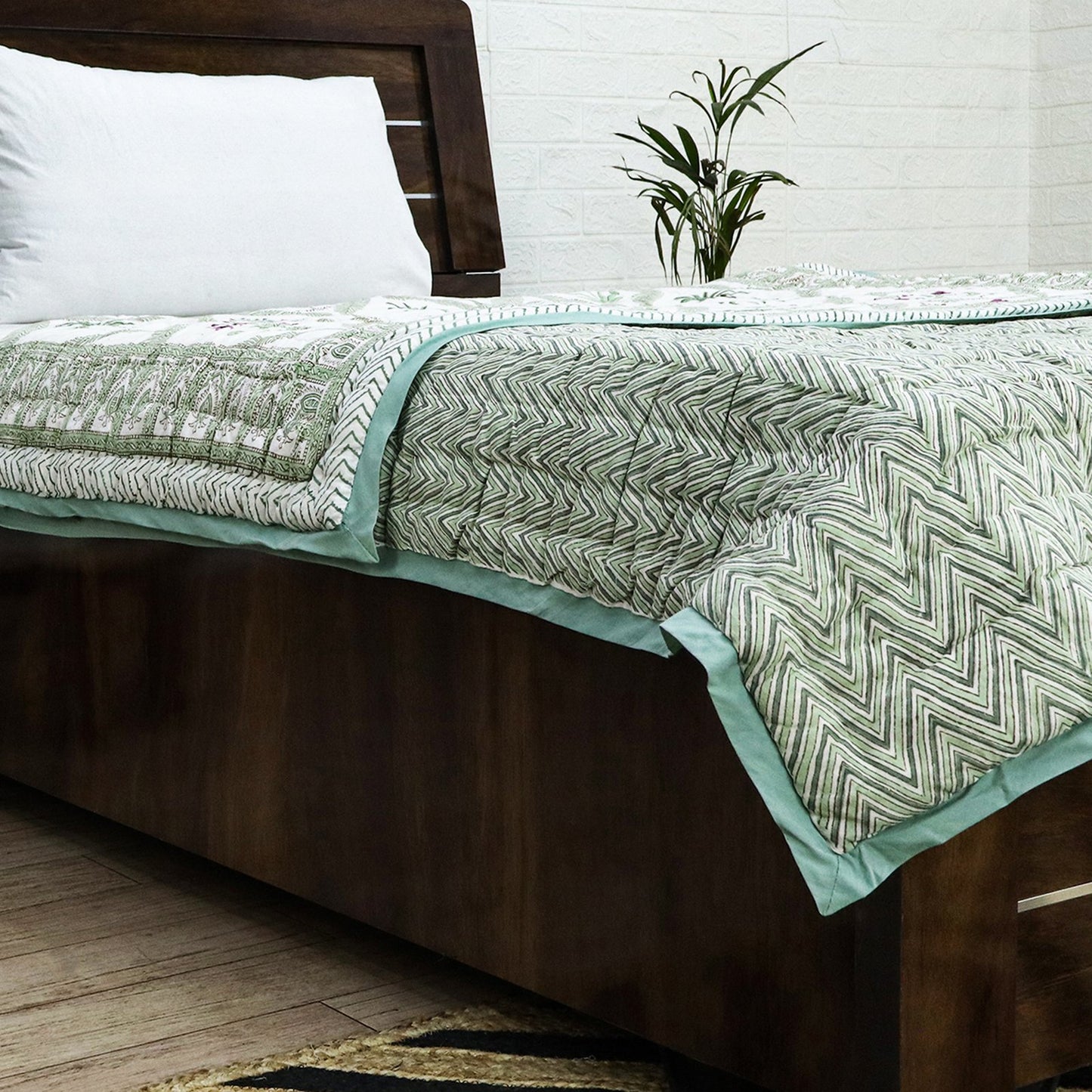 Handmade Block Printed Cotton Quilts-37 - My Store