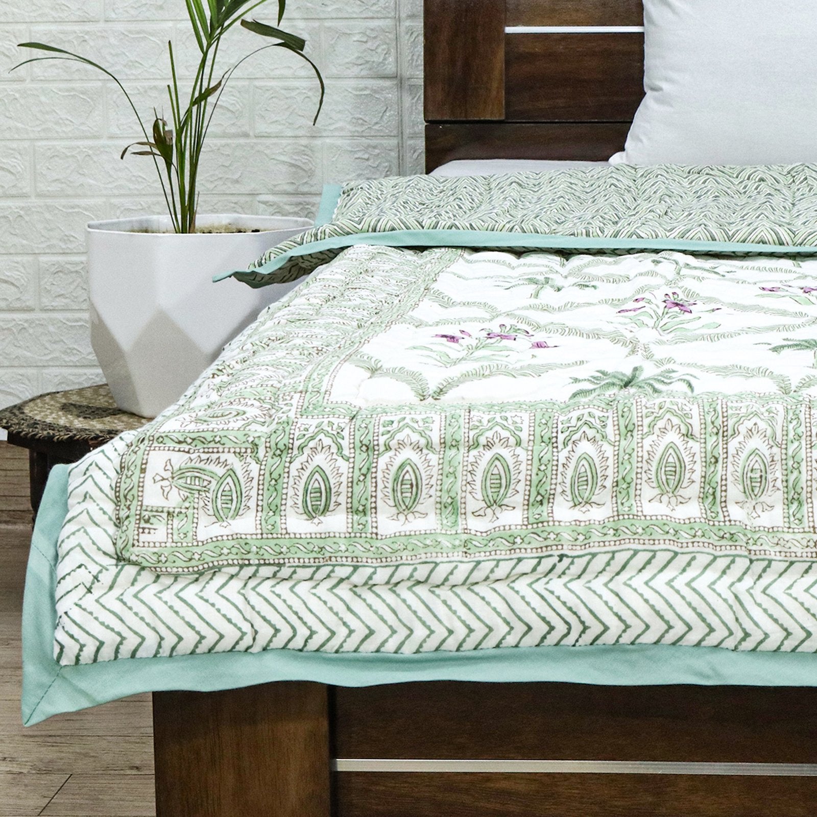 Handmade Block Printed Cotton Quilts-37 - My Store